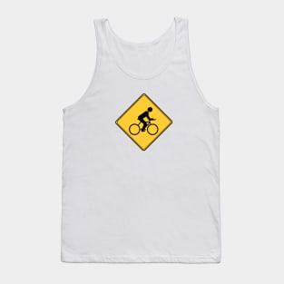 Road Sign - Cyclist Tank Top